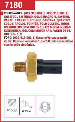 Interruptor de Pressão do Óleo