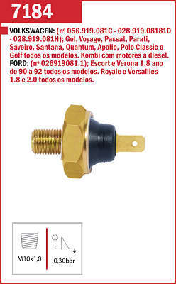 Interruptor de Pressão do Óleo