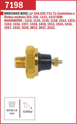 Interruptor de Pressão do Óleo