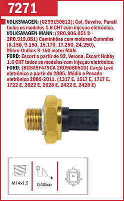 Interruptor de Pressão do Óleo