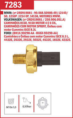 Interruptor de Pressão do Óleo