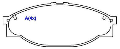 Pastilha de Freio - AKEBONO - 140 x 55,6 x 15,5