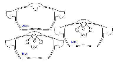 Pastilha de Freio - TEVES - 156,2 x 73,8 x 19,5