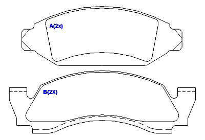 Pastilha de Freio - BENDIX - 157,4 x 58,5 x 16 / 182,9 x 64 x 13,4