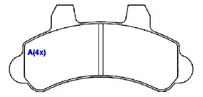 Pastilha de Freio - BENDIX - 163,8 x 77,0 x 17,0