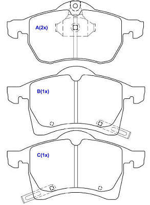 Pastilha de Freio - TEVES - 155,1 x 71,6 x 19,5 / 156,3 x 78,5 x 19,5