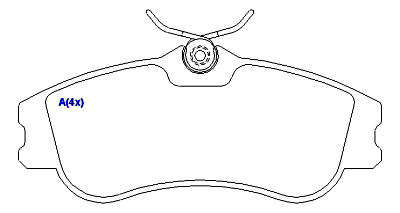 Pastilha de Freio - TRW - 129,8 x 56,2 x 17,5
