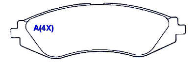 Pastilha de Freio - AKEBONO - 142,9 x 51,1 x 17