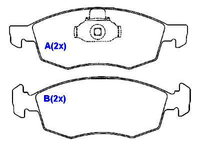 Pastilha de Freio -BENDIX/ TEVES -150,2 x 52,5 x 16,5/ 151,3 x 52,5 x 16,5