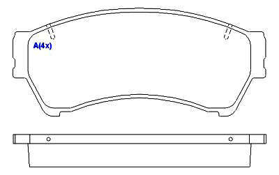 Pastilha de Freio - FOMOCO - 136,7 x 59 x 17,5