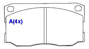 Pastilha de Freio - VARGA - 139,3 x 75,5 x 18,5
