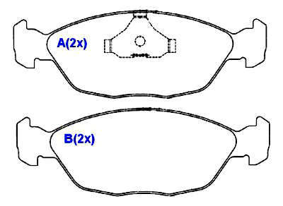 Pastilha de Freio - TEVES - 156,3 x 54,5 x 16,5