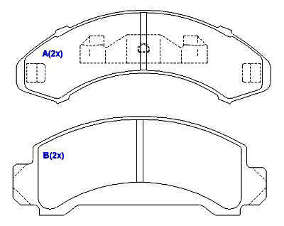 Pastilha de Freio - WAGNER - 160,2 x 62,5 x 13,3 / 172 x 63,2 x 14,3