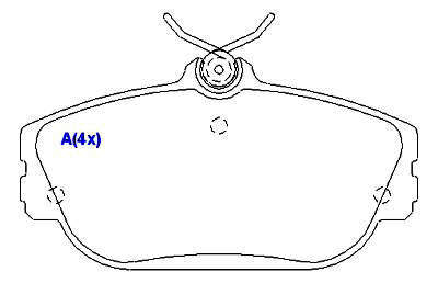 Pastilha de Freio - GIRLING - 123,8 x 66,5 x 17,5