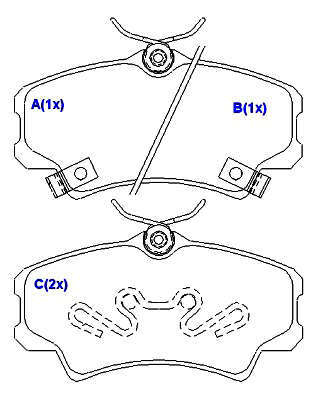 Pastilha de Freio - VARGA/TRW - 117,8 x 61,1 x 15,1 / 117,9 x 61,1 x 15,1