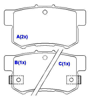 Pastilha de Freio - AKEBONO - 88,6 x 47,4 x 14,5 / 88,9 x 47,5 x 14,5