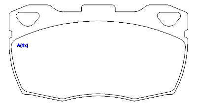 Pastilha de Freio - AKEBONO - 126,7 x 68,1 x 16,5