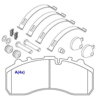 Pastilha de Freio - KNORR BREMSE - 247,5 x 109,5 x 30