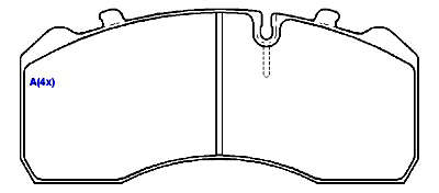 Pastilha de Freio - KNORR BREMSE - 210,7 x 92,5 x 30