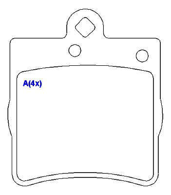 Pastilha de Freio - TEVES - 63,7 x 72,6 x 14,5
