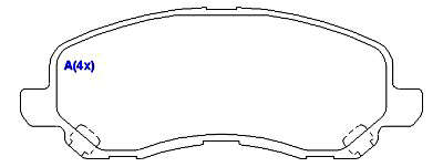 Pastilha de Freio - SUMITOMO - 144,8 x 54,8 x 15,8