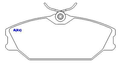 Pastilha de Freio - GIRLING - 129,9 x 55,4 x 18,5