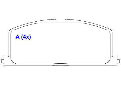 Pastilha de Freio - AKEBONO - 119,7 x 47,3 x 15