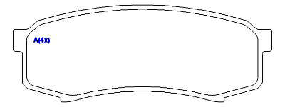 Pastilha de Freio - SUMITOMO -  115,9 x 44 x 15,7