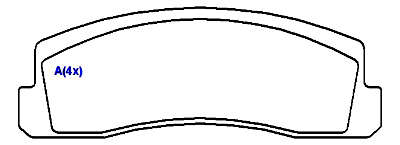 Pastilha de Freio - BENDIX - 125,6 x 44,9 x 16