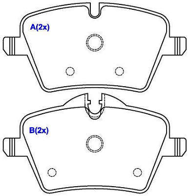 Pastilha de Freio - TRW - 131,5 x 64,0 x 17,5 / 131,5 x 71,5 x 17,5