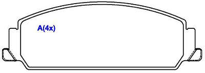 Pastilha de Freio - IMPORTADO - 154 x 52,5 x 17,5