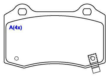 Pastilha de Freio - BREMBO - 109,5 x 69,3 x 14,8
