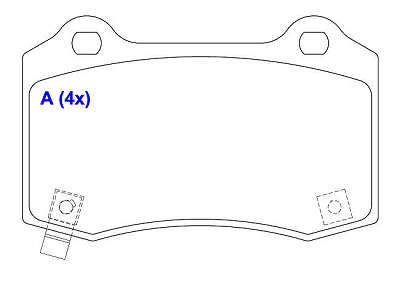 Pastilha de Freio - BREMBO - 109,5 x 69,3 x 15,4