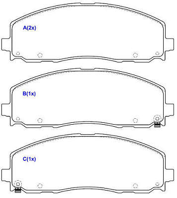 Pastilha de Freio - AKEBONO - 183,2 x 63,3 x 17,0