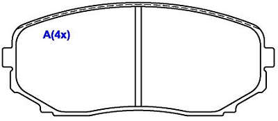 Pastilha de Freio - ADVICS -  138,9 x 57,9 x 18