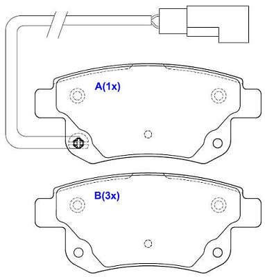 Pastilha de Freio - KNORR BREMSE - 122,9 x 53,4 x 17