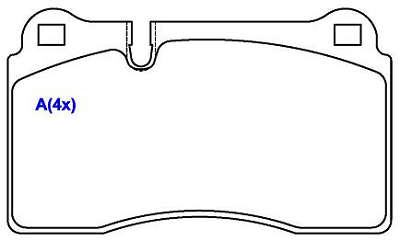 Pastilha de Freio - BREMBO - 132,0 x 77,5 x 16,5