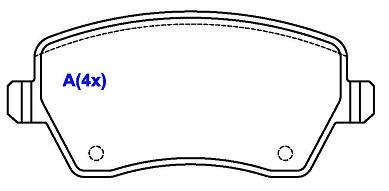 Pastilha de Freio - TRW - 116,3 x 52,5 x 17,5