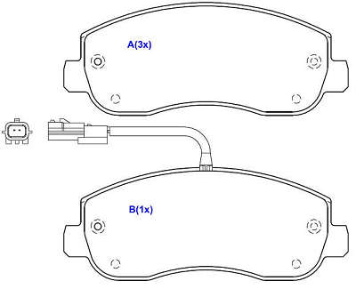 Pastilha de Freio - BREMBO - 163,6 x 65,0 x 17,5