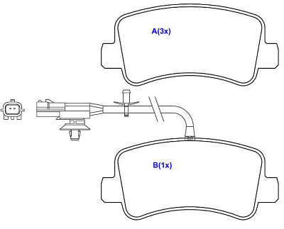 Pastilha de Freio - BREMBO - 128,0 x 59,5 x 17,6