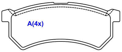 Pastilha de Freio - 101,1 x 41,0 x 15,0