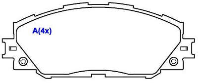 Pastilha de Freio - AKEBONO - 139 x 55,0 x 17