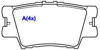 Pastilha de Freios - AKEBONO - 97 x 49 x 15