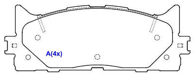 Pastilha de Freio - AKEBONO - 157,7 x 57,0 x 17,5