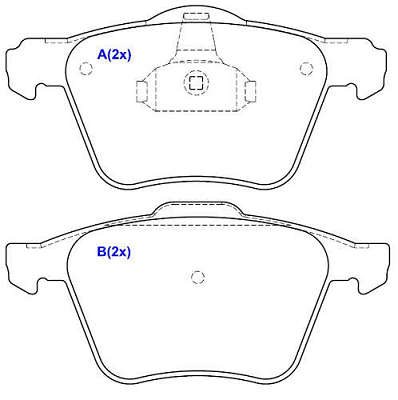 Pastilha de Freio - TEVES - 155,2 x 75,0 x 19,5 / 156,5 x 74,3 x 19,5