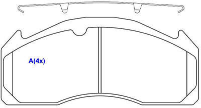 Pastilha de Freio - MERITOR - 249,5 x 111,5 x 29,0