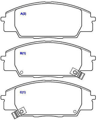 Pastilha de Freio - AKEBONO - 135,2 x 52,3 x 16,5