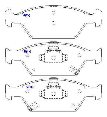 Pastilha de Freio - TEVES - 150,2 x 51,5 x 16,5 / 151,5 x 51,5 x 16,5