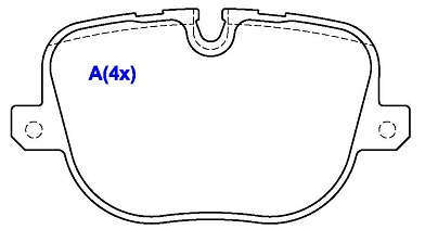 Pastilha de Freio - GIRLING - 116,6 x 62,8 x 16,4
