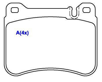 Pastilha de Freio - BREMBO - 101,8 x 79,6 x 16,5